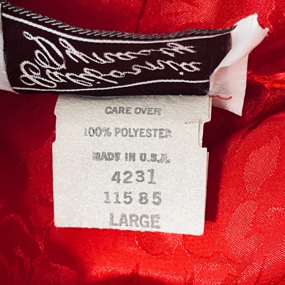 Camisola California Dynasty Vintage Jacquard com Cinto Grande Rosa Vermelha Anos 90 - Imagem 3 de 4