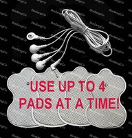 Omron Hv-127 Compatible Lead Cable/electrode Wire W/ 4 Electrotherapy Pads Omron Hv-127 Compatible Lead Cable/electrode Wire W/ 4 Electrotherapy Pads