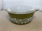 Vintage Pyrex 475-B 2.5 Qt. Round Casserole Dish Bowl Spring Blossom Crazy Daisy
