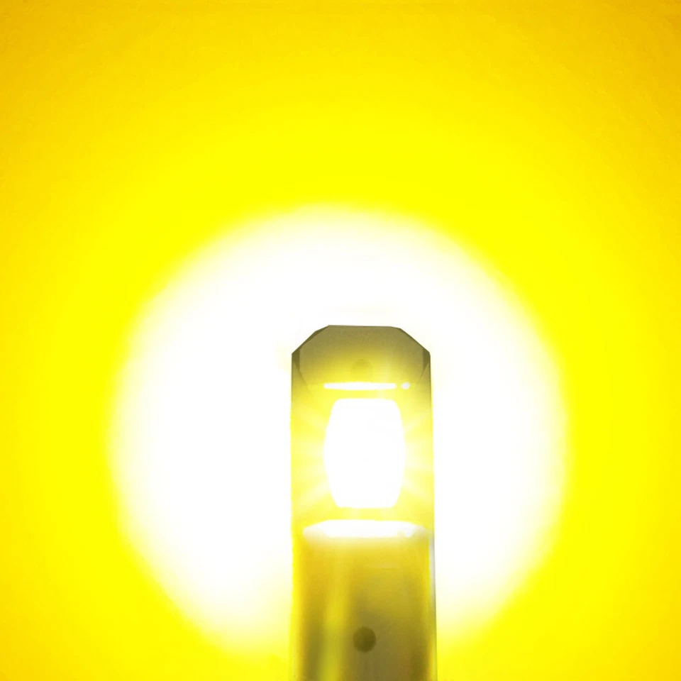 Mini Size H3 LED Fog Light Bulb Conversion Kit Super Bright YELLOW DRL 3000K USA - Image 3 of 4