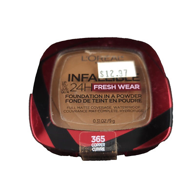 Loreal Paris Infallible Up to 24H Fresh Wear Powder ''365 COPPER'' Full .31 Oz NIB