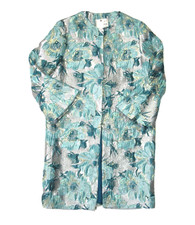 Nwt Anthropologie Seen Worn Kept Ornate Jacquard Coat In Blue Floral Motif 6