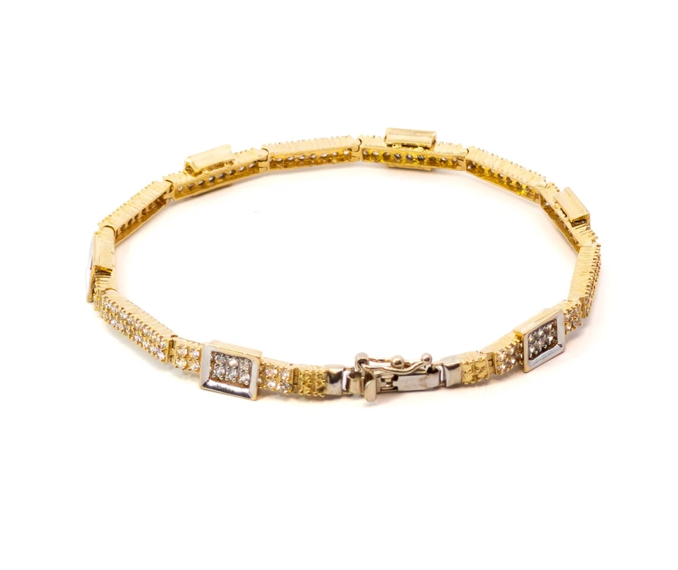 Damenarmband Bicolor, Armkette, Gelbgold / Weißgold 585 14 KT - Bild 4 von 4