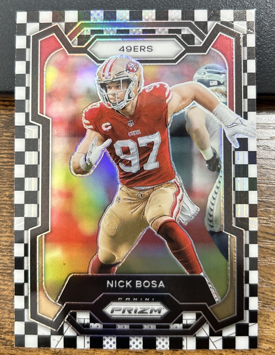 Nick Bosa 2023 Panini Prizm Black & White Checkerboard #272 49ers
