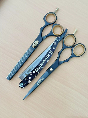 3 Stück Profi Friseurschere Friseursalon Haarschneide Rasierer scharf