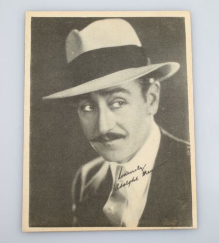 Movie Star Photo Facsimile Autograph 1920s Adolphe Menjou Best Dressed Man  - Picture 1 of 2