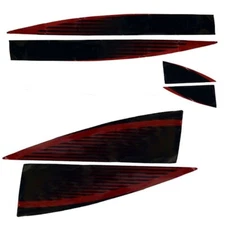 Lowe Boat Gate Graphic Decals 1974048 | Red / Black (Set Of 6)