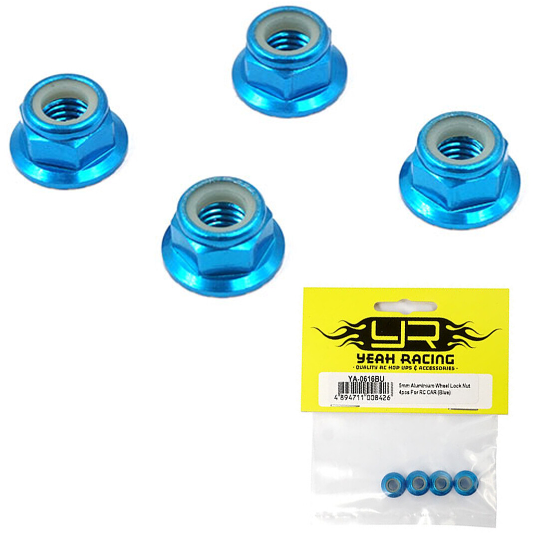 Yeah Racing YA0616BU 5mm Aluminum Wheel Lock Nut (4Pcs) Blue eBay
