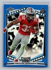 TreVeyon Henderson 2022 Leaf Draft METAL PRISMATIC BLUE B-TH1 Football Card RC