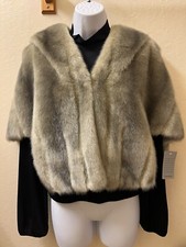 New Eliza J Faux Fur Coat Capelet Bolero Shrug Size M