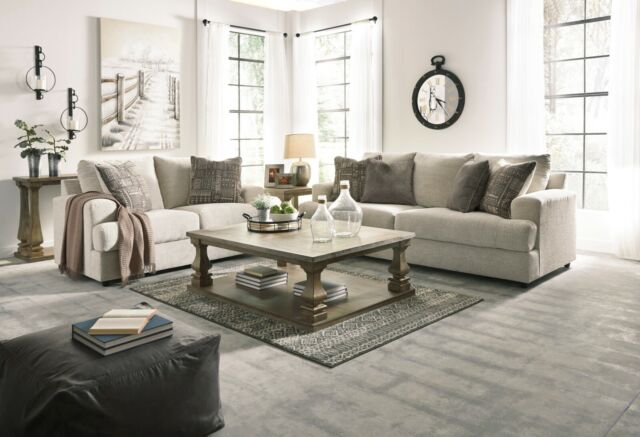 Ashley Furniture Soletren Stone Sofa And Loveseat Living Room For