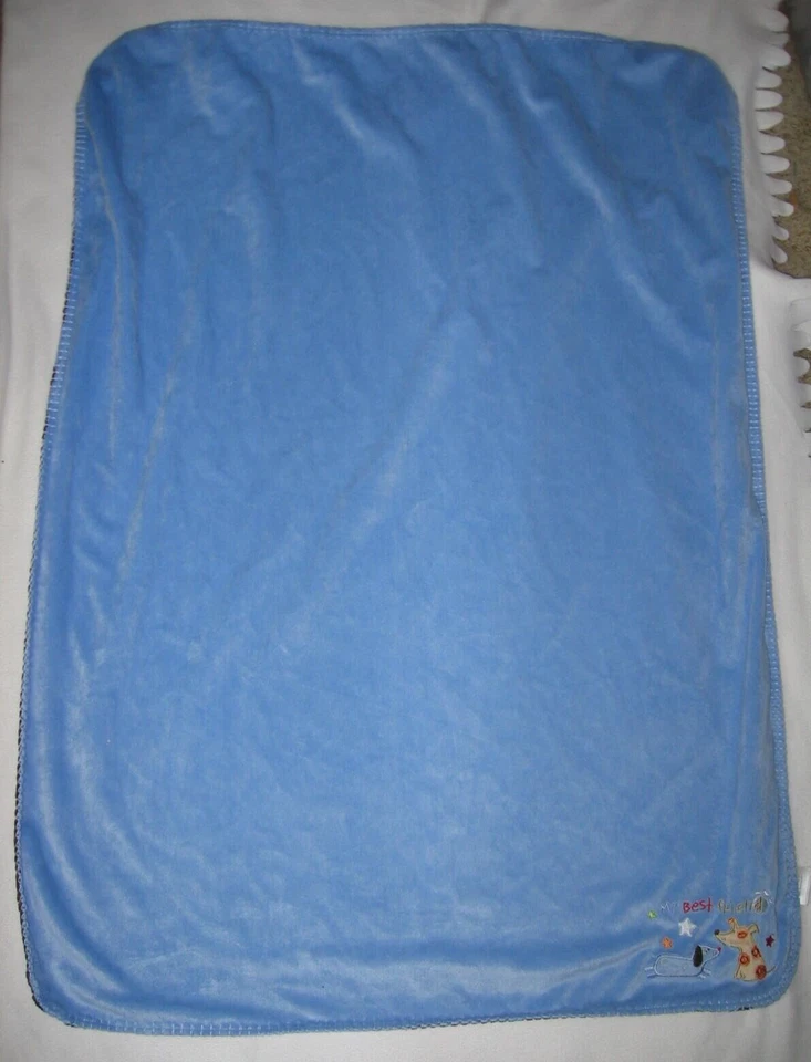 Manta bebé Koala My Best Friend cachorro perros azul marrón terciopelo felpa 2007 Foto 3 de 4