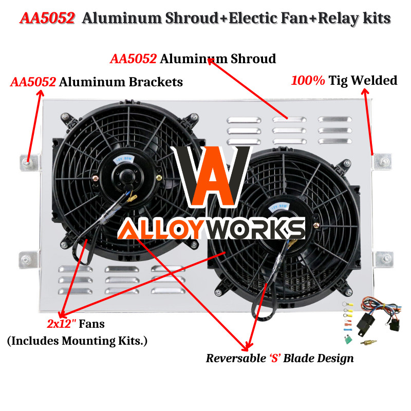 Radiator Electric Fan Shroud Relay For 1972-1986 Jeep Scrambler CJ5 CJ6 CJ7 V8-image