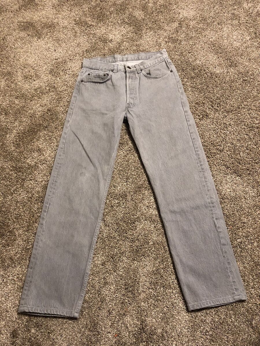 Vintage Levi's 501-0652 Gray Button Fly Denim Jeans 30x29 Vintage Levi's 501-0652 Gray Button Fly Denim Jeans 30x29