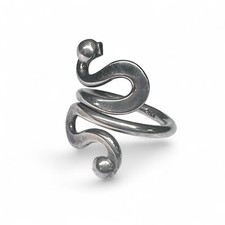 Sterling Silver 925 Unique Spiral Snake Ring