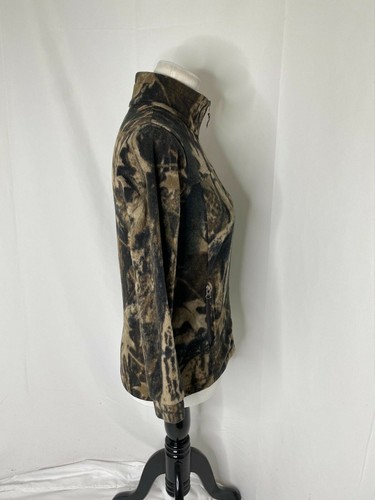 Girl's Medium Fleece Jacket Columbia Green Camouflage Full Zip - Picture 4 of 9