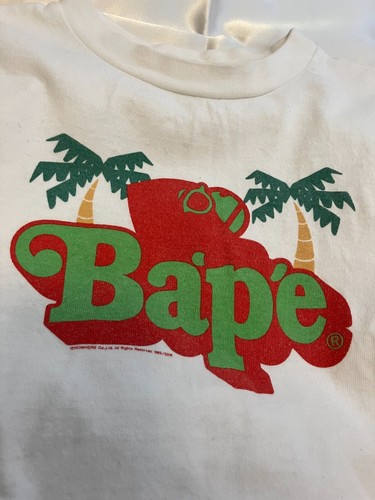 A Bathing Ape Bape kids short sleeve T-shirt 120 approx. 6T white cotton Japan - Picture 5 of 22