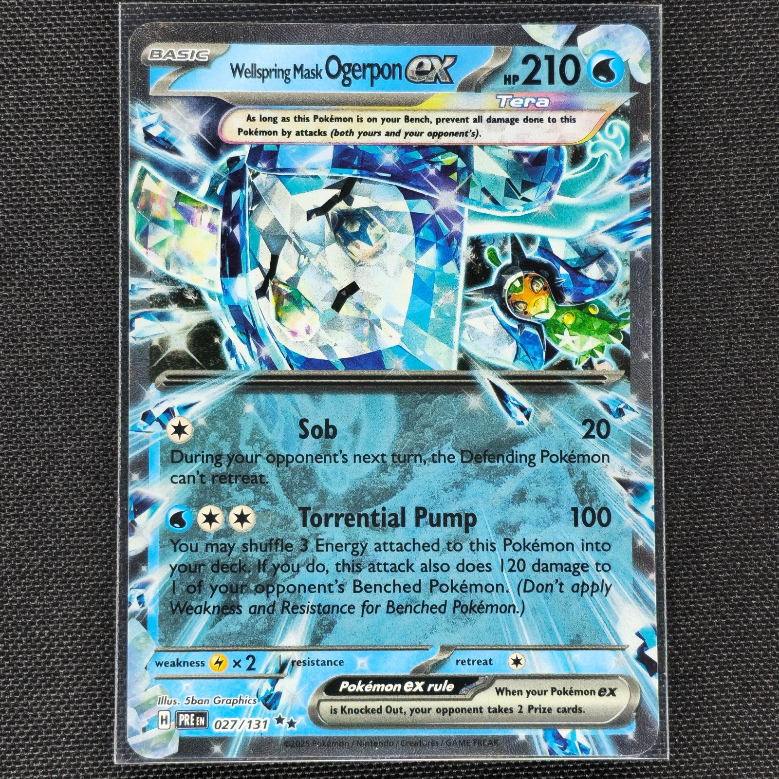 Wellspring Mask Ogerpon ex - 027/131 - Double Rare - Prismatic Evolutions - NM/M