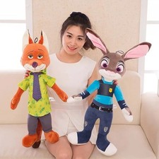 Zootopia Plush Toy Nick Wilde Judy Hopps Disney Cartoon Soft Stuffed Doll