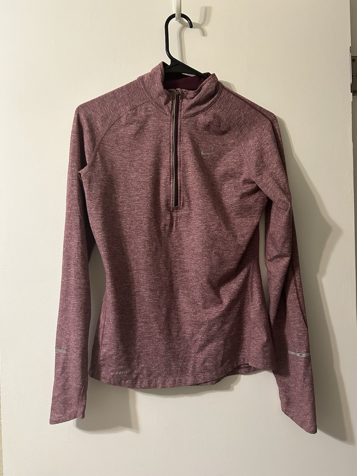 Nike Sweatshirt Womens Pullover Small Element Zip Maroon Ladies