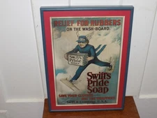 Vintage Swift’s Pride Soap Paper Advertising Framed Advertising Piece
