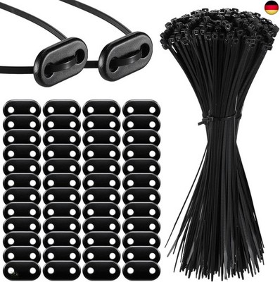 Sinmoe 300 Set Sichtschutz Befestigung Set inklusive Kabelbinder und