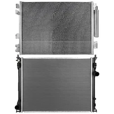 Aluminum Radiator &AC Condenser Cooling Kit For 11-19 Chrysler 300 Dodge Charger