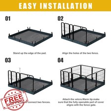 Pvpy Yvrd Dog Playpen 24" H 8 Panels Puppy Fence Bag