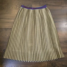 Molo Youth Brisa Gold Midi Sparkly Skirt Stripe Size 13/14 Holiday 
