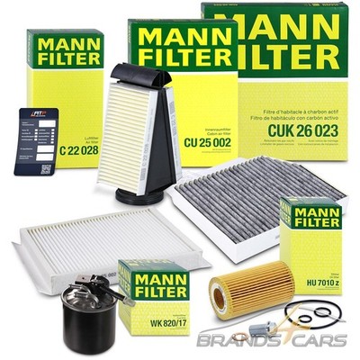 MANN INSPEKTIONSPAKET FÜR MERCEDES C-KLASSE W205 C205 GLC X253 C253 CDI-MOTOR