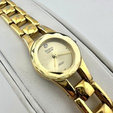 Armitron Diamond Now Womens Gold Tone Sz 6.5" Bracelet Watch 76/2406 - New Batt
