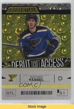 2023 Upper Deck Credentials Debut Ticket Access Yellow Matthew Kessel READ 0nr3