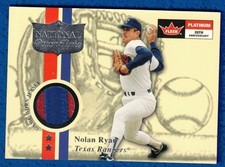 NOLAN RYAN - 2001 Fleer Platinum National Patch Time Game-Worn Jersey - READ