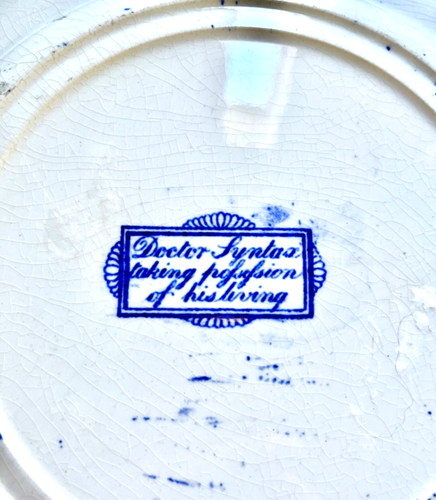 Antiker 1820er Clews Staffordshire Dr. Syntax Teller in Besitz genommen... 10,5 Zoll sehr guter Zustand - Bild 5 von 5