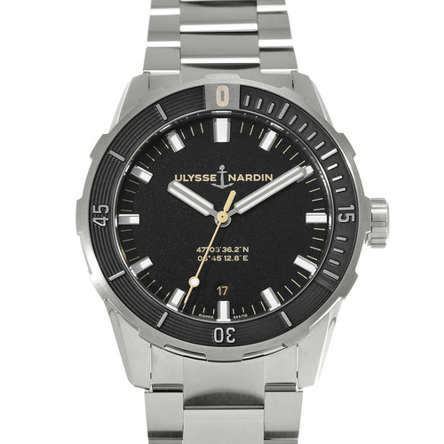 ULYSSE NARDIN Diver 42Mm 8163-175/92 Black Men's Used Watch #31031