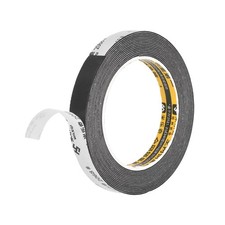 Camera Light Seal Foam Light Leak Proof Sponge 0.04" x 0.59" x 16.4ft Black