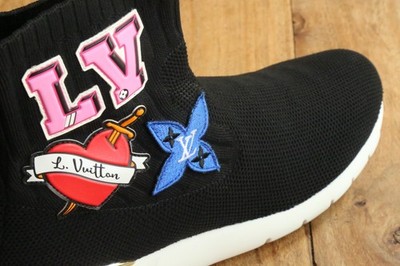 Louis Vuitton Black LV Heart Sock Trainers Sneaker Damen | UK 6 US 9 EU 39