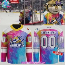Personalized Blue Ridge Bobcats Autism Awareness Night Special Hockey Shirt