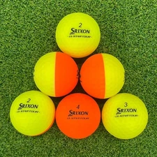 Srixon Q-Star Tour Divide Orange & Yellow Used Golf Balls 24 In Mint Condition