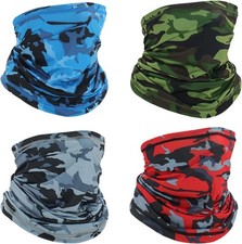 4 Pack Cooling Neck Gaiter Summer Face Cover Scarf Sun UV Protection Balaclava f