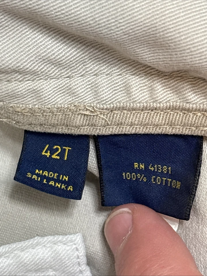 POLO RALPH LAUREN Cargo Shorts Gellar Fatigue Khaki Chino Mens Size 42T - Image 4 of 4