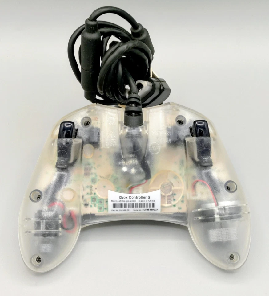 Xbox Crystal Controller W/ Breakaway Cable.OEM Tested and Worked - Image 2 of 2