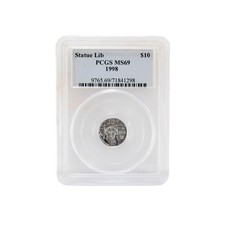 1998 PCGS  0.10oz  Platinum Statue  Coin 2990.90 per troy oz
