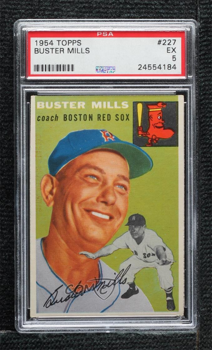 1954 Topps Buster Mills #227 PSA 5 10fh