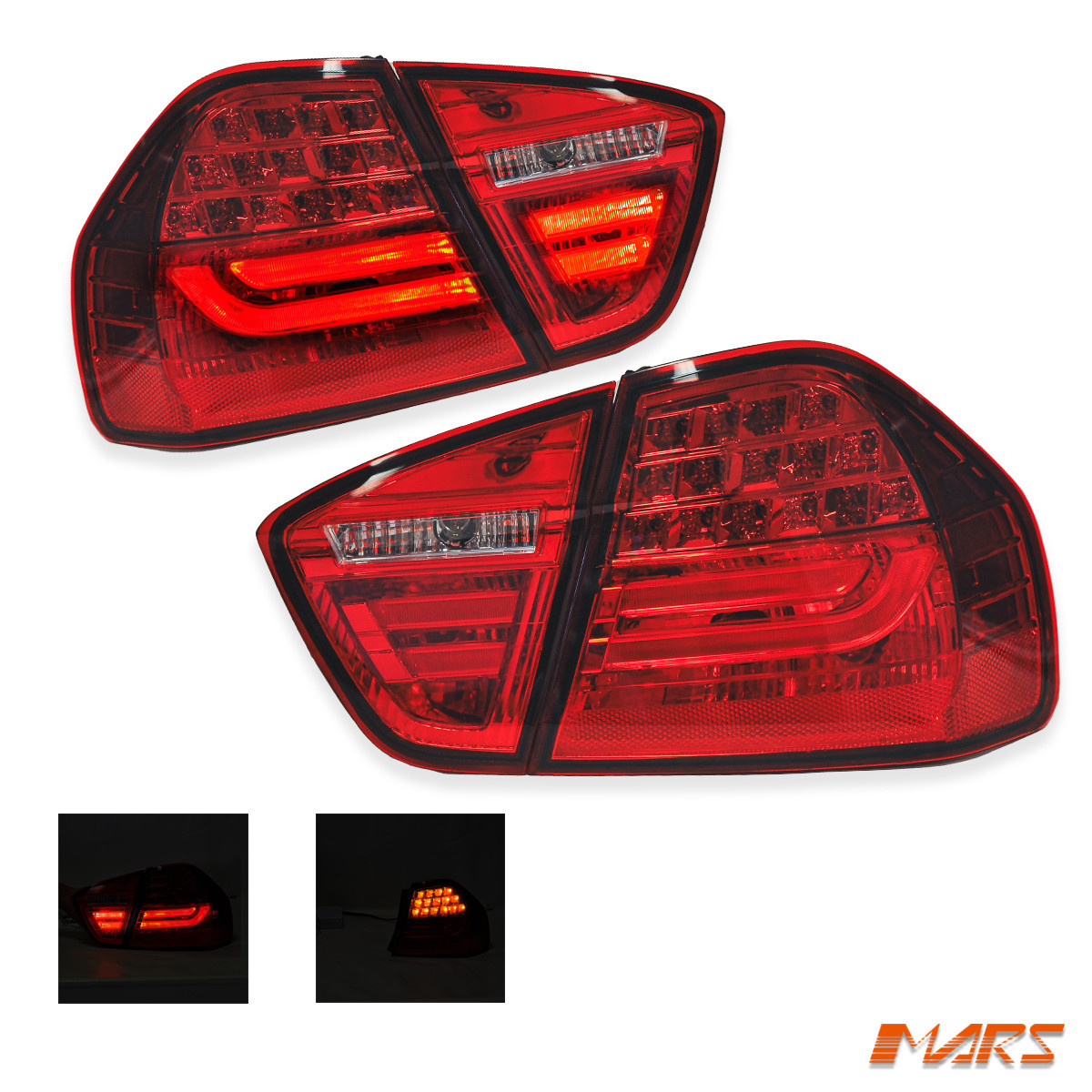 Red M3 Style LED Tail Lights for BMW 3 E90 05-08 320i 323i Red M3 Style LED Tail Lights for BMW 3 E90 05-08 320i 323i