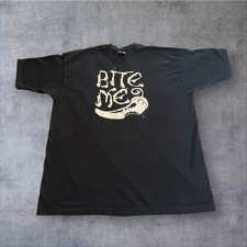 Vtg 90s Bite Me T Shirt Fruit of the Loom Lofteez Mens XXL Graphic T Made in USA