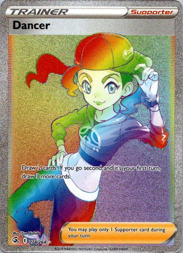 Dancer - 274/264 - Pokemon Fusion Strike Sword & Shield Secret Rare Card NM