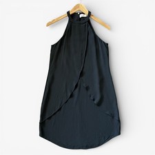 A.L.C. Ruffled Halter Little Black Dress Womens Size 2 Party Cocktail Dress 90s