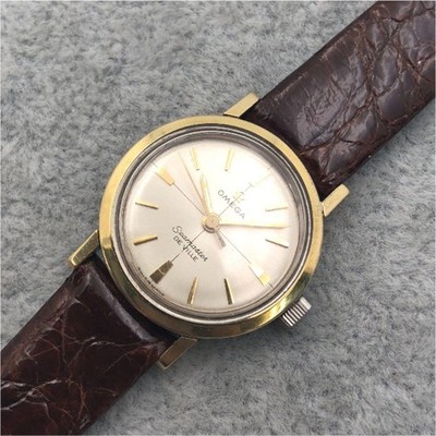 Omega Seamaster De Ville Double Name Damen Handaufzug Uhr Silber Zifferblatt