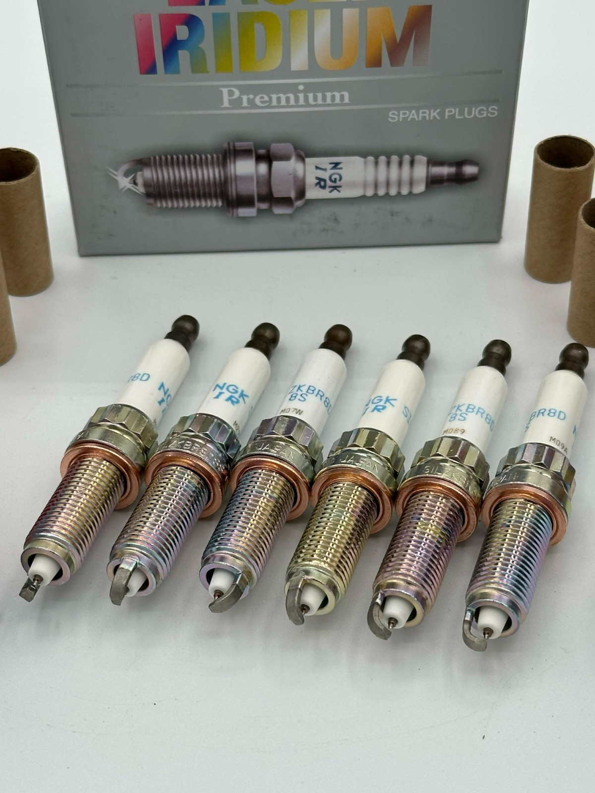 GENUINE Set of 6 NGK 97506 - Laser Iridium Spark Plugs SILZKBR8D8S